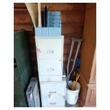 Two filing cabinets, 29x15x18, and 24x18x18,