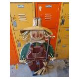 Cute wood/metal scarecrow, ready to decorate