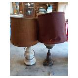 Two lovely lamps, 25 inches tall