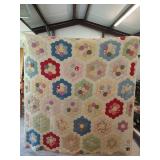 Handmade quilt 70x76, asst blankets, sheet,