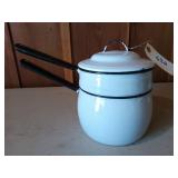 Enameled double boiler