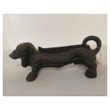 Cast iron weenie dog boot scraper 12"