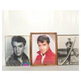 Framed Elvis & James Dean posters 20x16