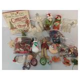 Box of Christmas decor, ornaments