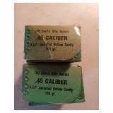 200 +/- .45 cal HP bullets
