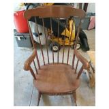 Wood rocking chair, seat is split