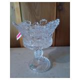 Shannon crystal pedestal compote 10 x 8.75