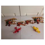 Metal plane wall art 8x11 and 4x8 in, and two