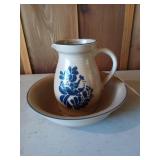 Pfaltzgraff 2.5 qt 8.5" pitcher, 3 qt 12" bowl