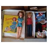 Tammy by Ideal dolls, clothes in closet; Tammy