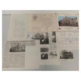 Asst old documents, newspaper clippings of