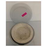 2 Fiori stoneware pie plates, Brazil & Aladdin