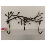 Metal bird wall mount hat rack 16 x 9.5