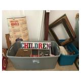 Glassware, picture frames, home decor, light