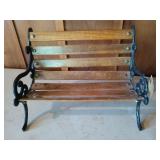 Miniature park bench 12x16x8 needs 2 bolts