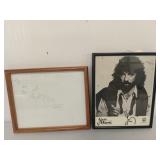 Framed Gary Morris autographed print 10x8, framed