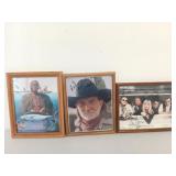 3 framed actor / singer portraits 11x9