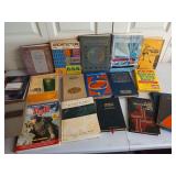 Assorted educational books, mostly on