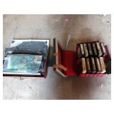 Drafting supplies and eight tracks in case