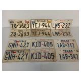 15 asst Texas license plates