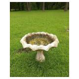 Large concrete bird bath, 29 in.
