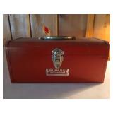 Metal Duplex toolbox w/ tray 16"