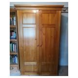 Pine desk cabinet 71x43x23  * NO CONTENTS *