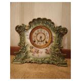 Romance ceramic mantle clock 10.5 x 12.5 x 5