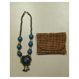 Antique sterling necklace in bag