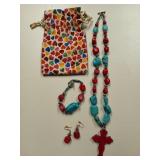 Brighton necklace, bracelet, earring set