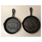 2 ct 5" cast iron decor skillets