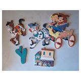 Cowboy and Indian pin-ups