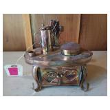 Cute metal stove music box 7x8x4.5