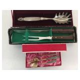 Barlow stainless carving set, godinger silver