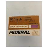 25 rds 16 ga 2 3/4" 1 1/8 oz 4 shot shells