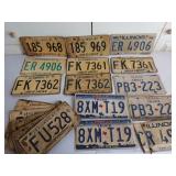 19 assorted license plates, from Illinois and