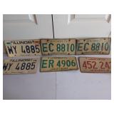 6 Illinois license plates, 2 match