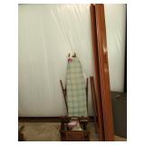 Antique wooden ironing board, expandable door