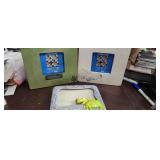 picture frame lot green and silver handmade and