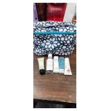travel bag with travel sized toiletries as