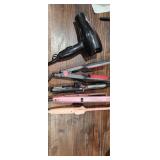 lot of hair styling products as pictured b