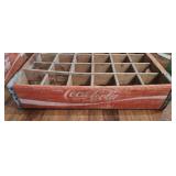 1960s coca-cola crate with 24 slots for glass