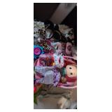 Little girls baby doll and dress up pretend play