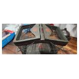 HORGEOUS hand painted vintage picnic basket