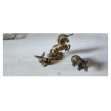 Solid brass unicorn with stand and solid brass