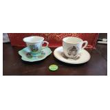 Miniature tea cup and saucers collectors sets o