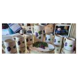 vintage Arnels grapes and grapevine platter