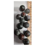 AGRICAN BLOOD STONE mini spheres are large marbles