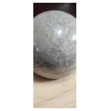 WHITE AGATE sphere aprox 2.5 in across