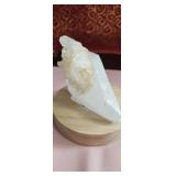 GORGEOUS MILKY WHITE QUARTZ BASE with quartz